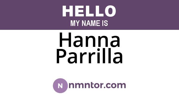 Hanna Parrilla