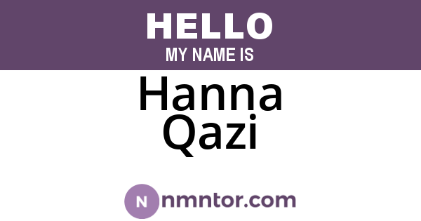 Hanna Qazi