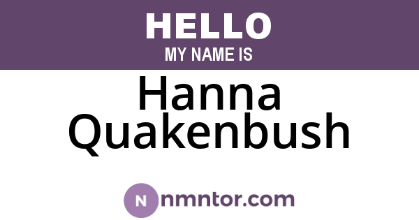 Hanna Quakenbush