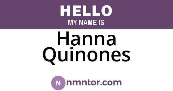 Hanna Quinones