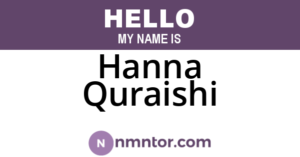 Hanna Quraishi