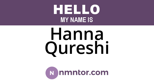 Hanna Qureshi