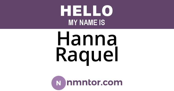 Hanna Raquel