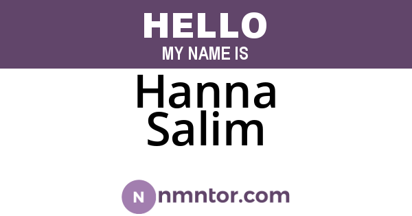 Hanna Salim