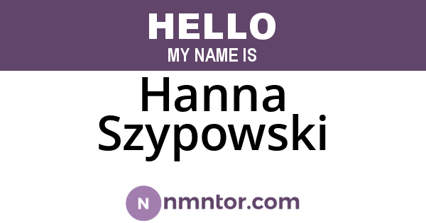 Hanna Szypowski
