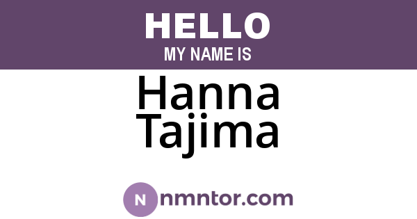 Hanna Tajima