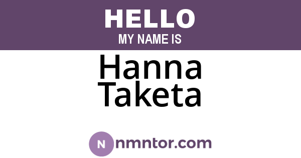 Hanna Taketa