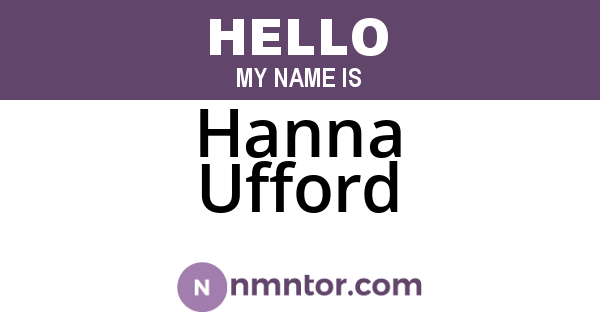 Hanna Ufford