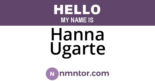 Hanna Ugarte