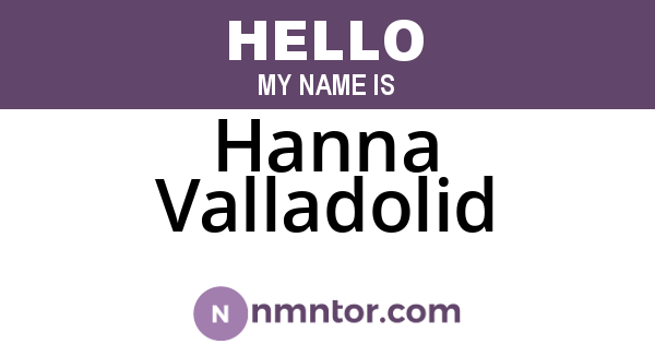Hanna Valladolid