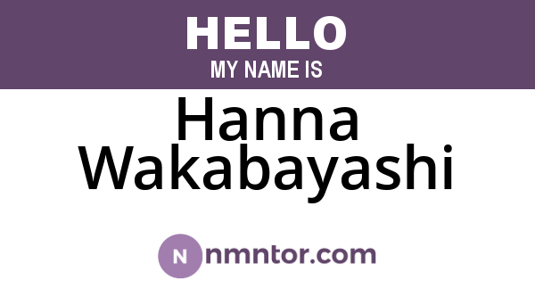 Hanna Wakabayashi