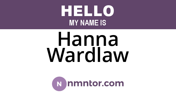 Hanna Wardlaw