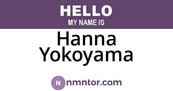 Hanna Yokoyama