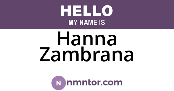 Hanna Zambrana