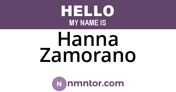 Hanna Zamorano