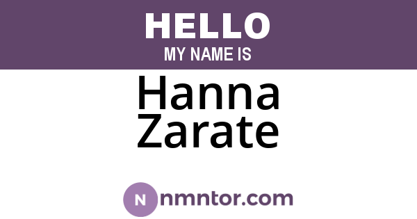 Hanna Zarate