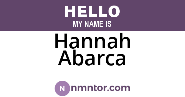 Hannah Abarca