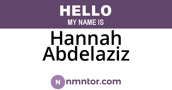 Hannah Abdelaziz