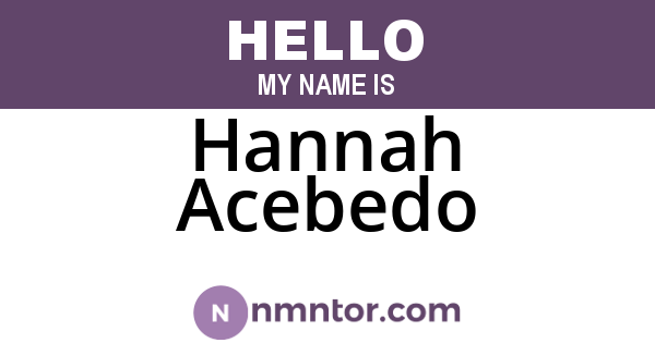 Hannah Acebedo