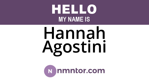 Hannah Agostini