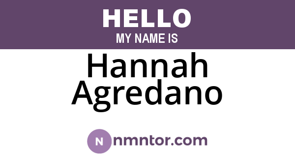 Hannah Agredano