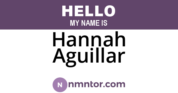 Hannah Aguillar