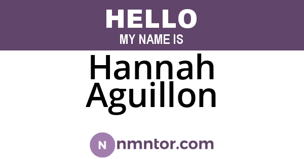 Hannah Aguillon