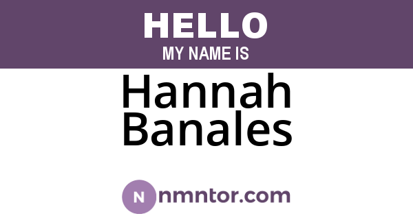 Hannah Banales