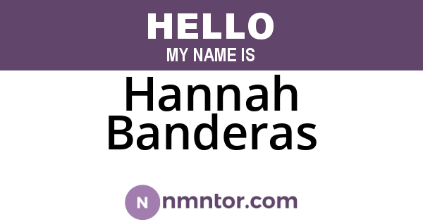 Hannah Banderas