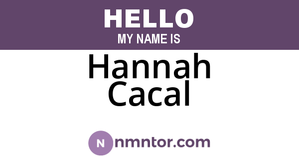Hannah Cacal