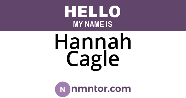 Hannah Cagle