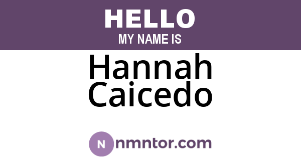 Hannah Caicedo