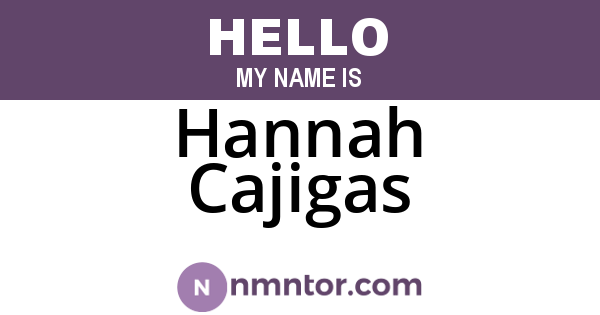 Hannah Cajigas