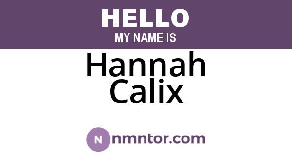 Hannah Calix