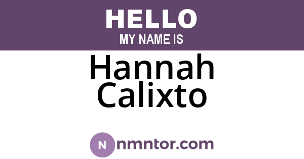 Hannah Calixto