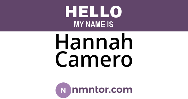 Hannah Camero