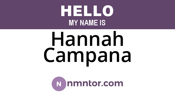 Hannah Campana