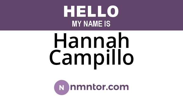 Hannah Campillo