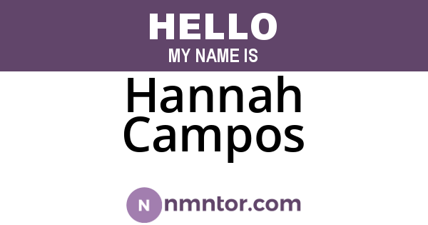 Hannah Campos