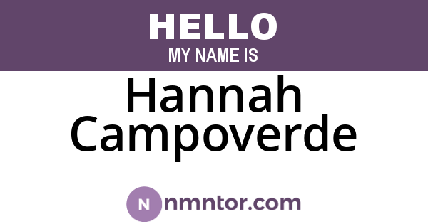 Hannah Campoverde