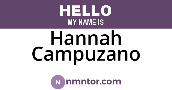 Hannah Campuzano