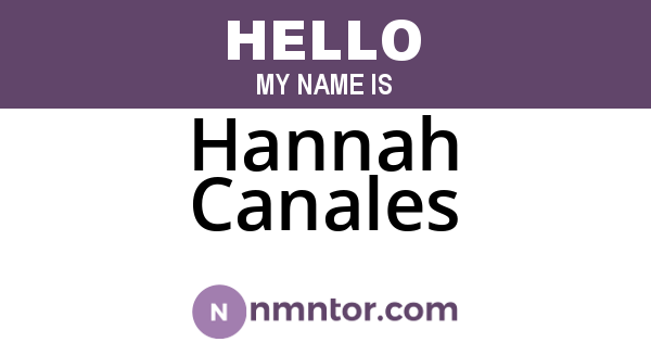 Hannah Canales