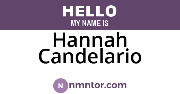 Hannah Candelario