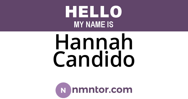 Hannah Candido