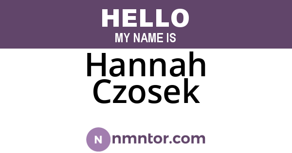 Hannah Czosek