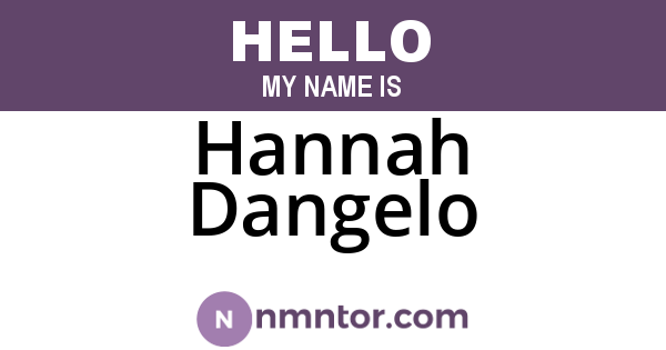 Hannah Dangelo