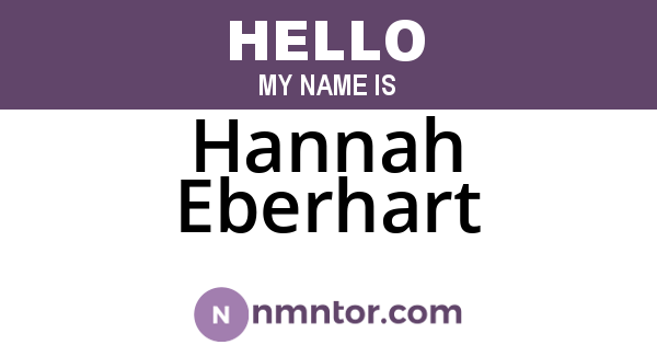 Hannah Eberhart