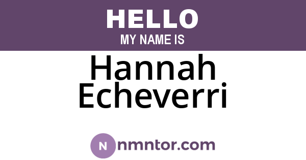 Hannah Echeverri