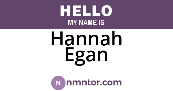 Hannah Egan