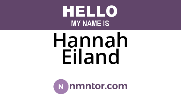 Hannah Eiland